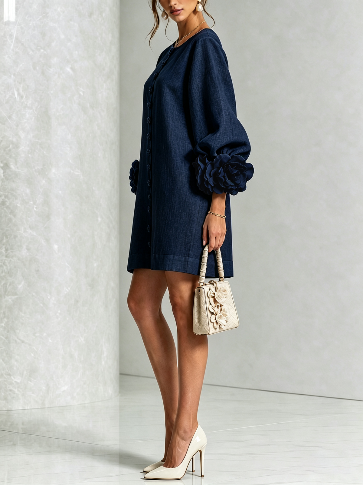 Iselle | Florence Floral Button-Down Mini Dress