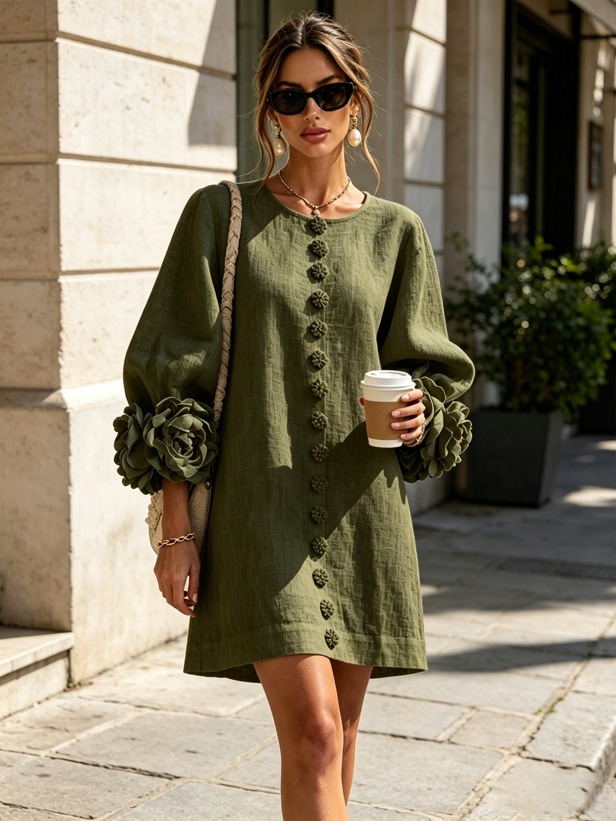 Iselle | Florence Floral Button-Down Mini Dress
