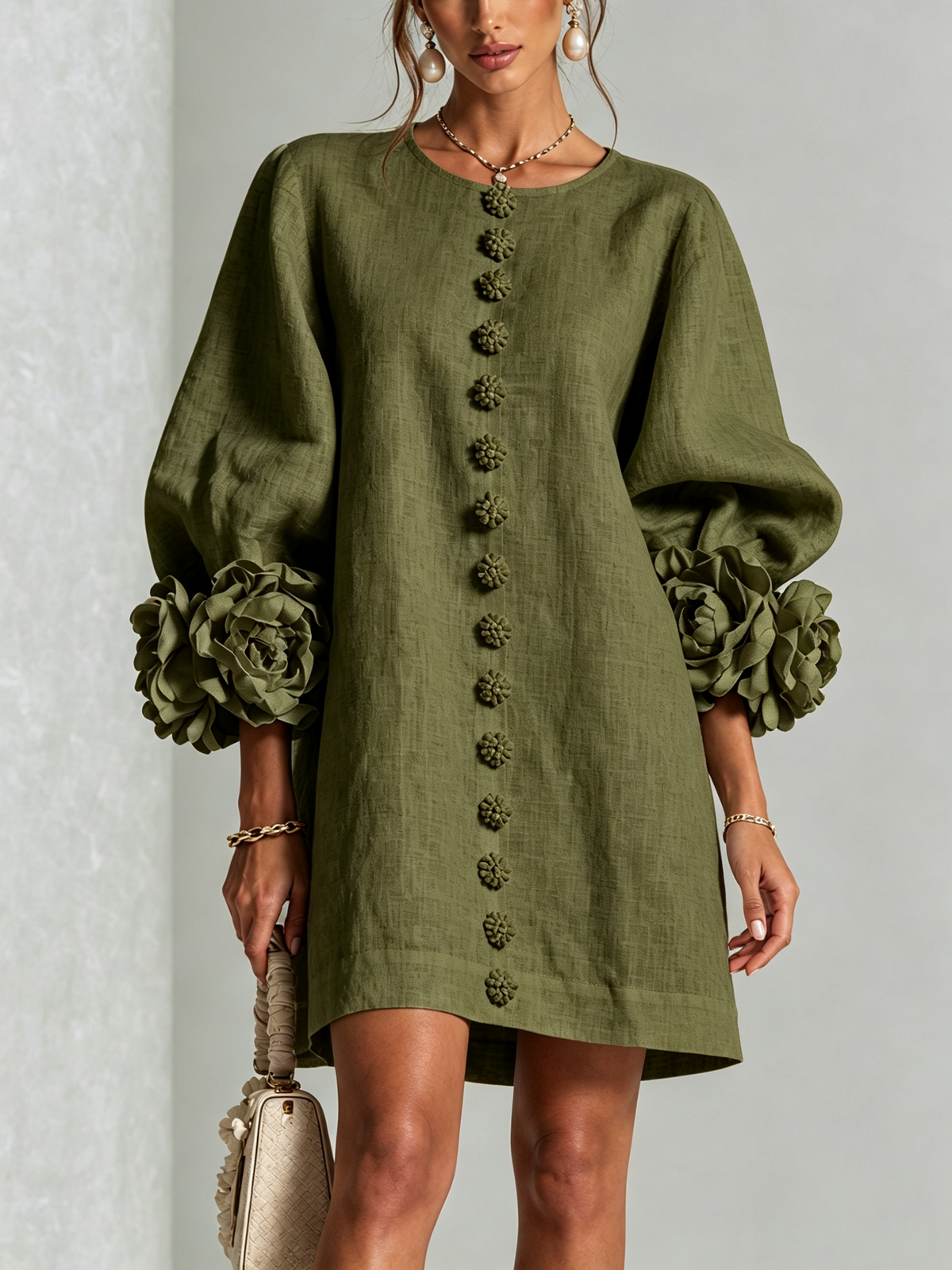 Iselle | Florence Floral Button-Down Mini Dress