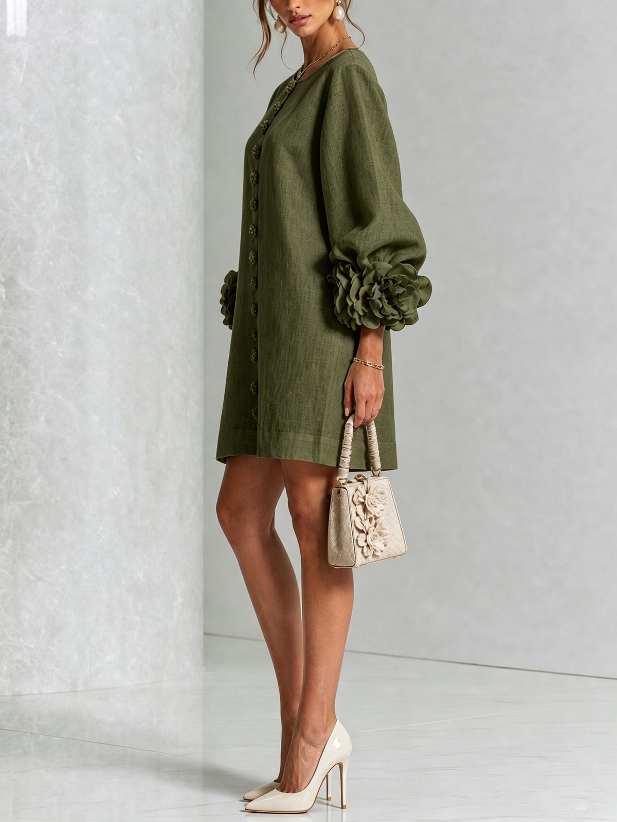 Iselle | Florence Floral Button-Down Mini Dress