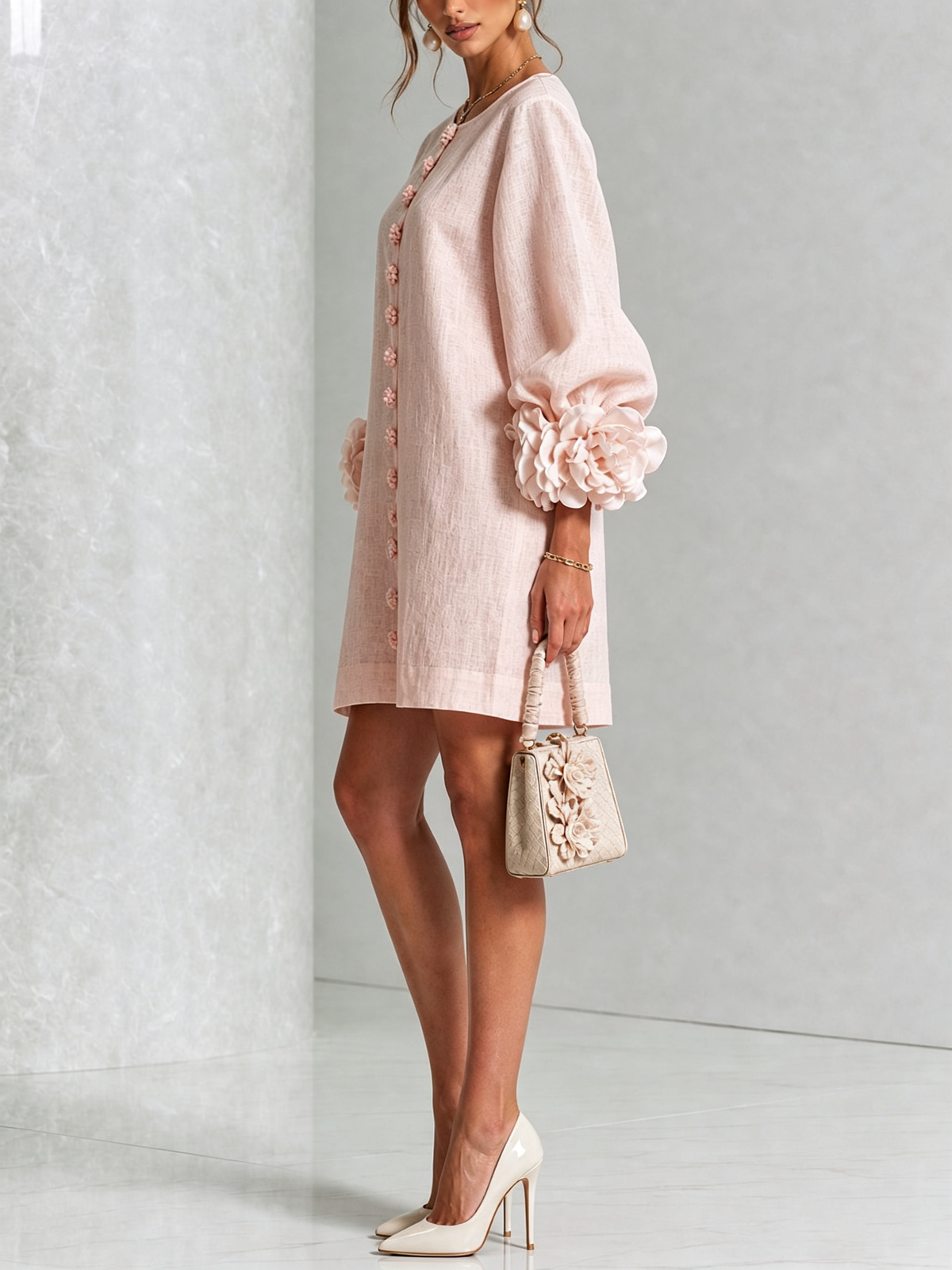 Iselle | Florence Floral Button-Down Mini Dress