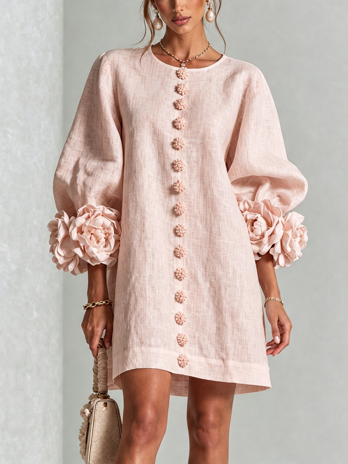 Iselle | Florence Floral Button-Down Mini Dress
