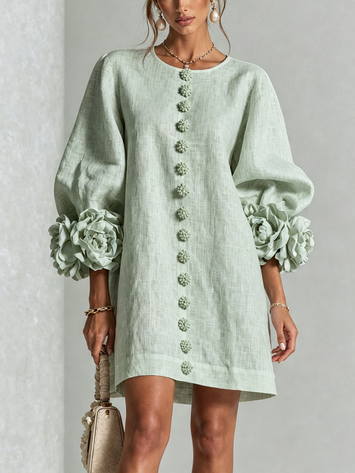 Iselle | Florence Floral Button-Down Mini Dress