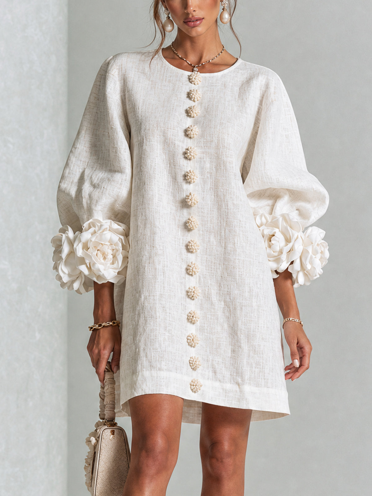 Iselle | Florence Floral Button-Down Mini Dress