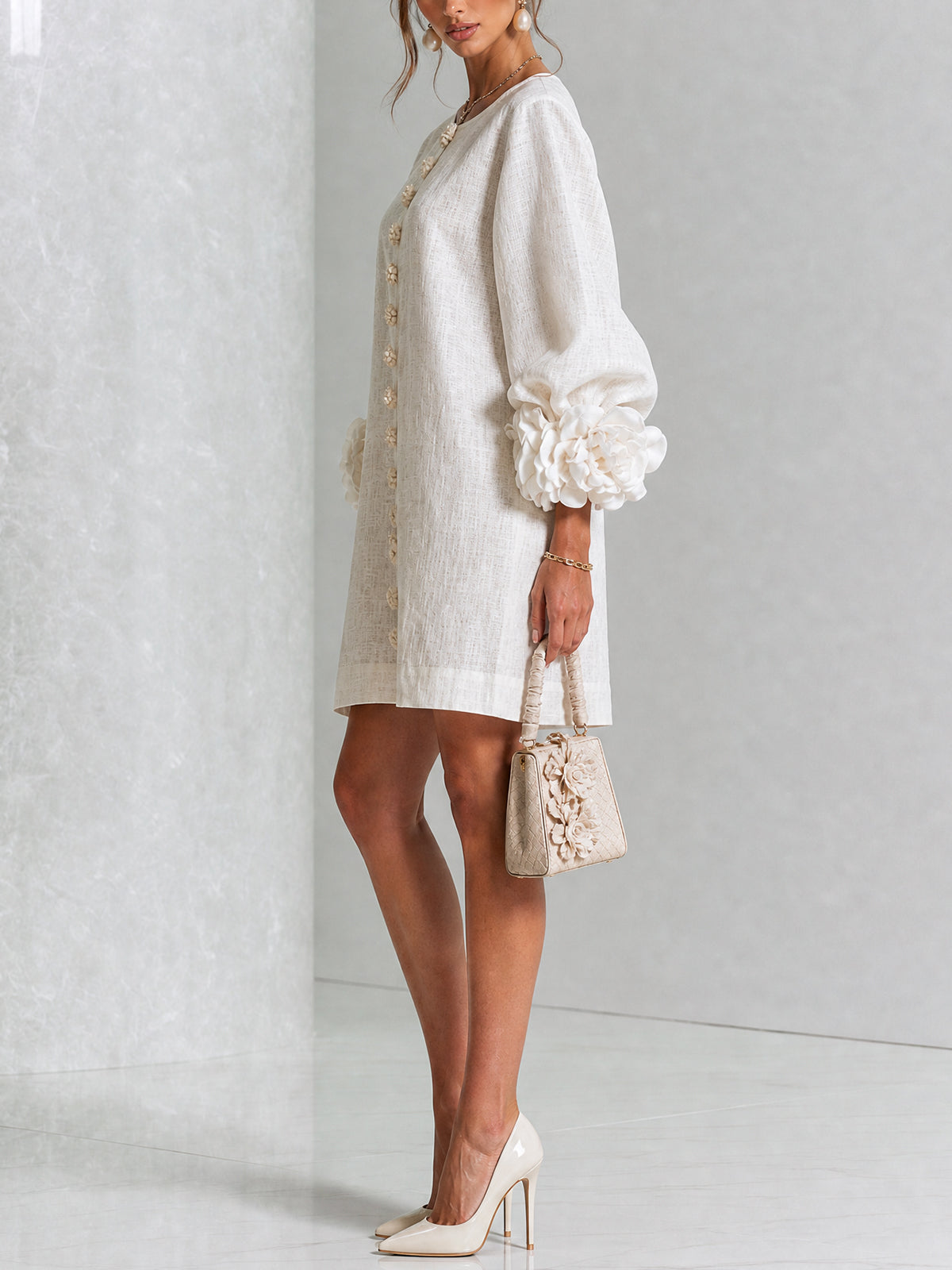 Iselle | Florence Floral Button-Down Mini Dress