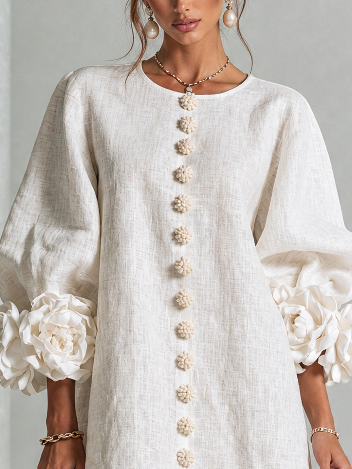 Iselle | Florence Floral Button-Down Mini Dress