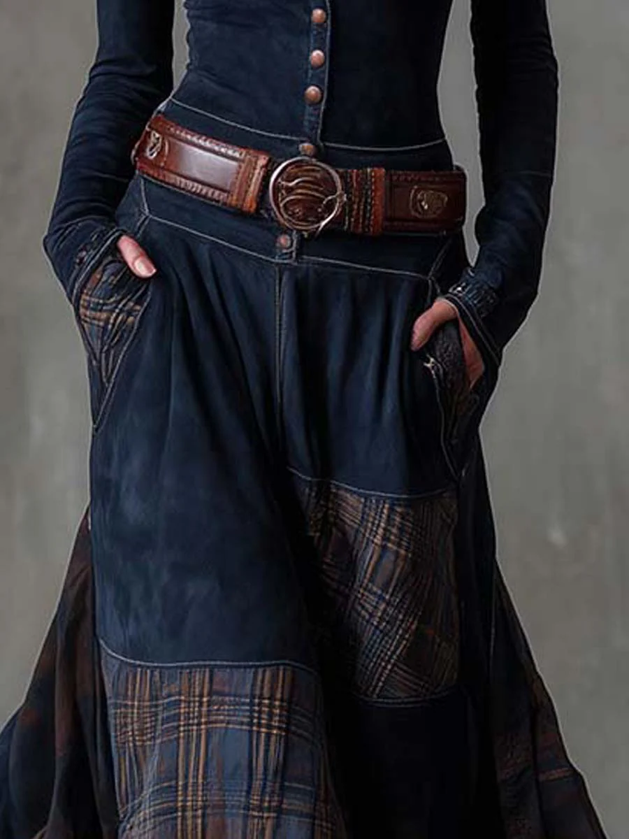 Elisa Maxi Suede Dress with Belt