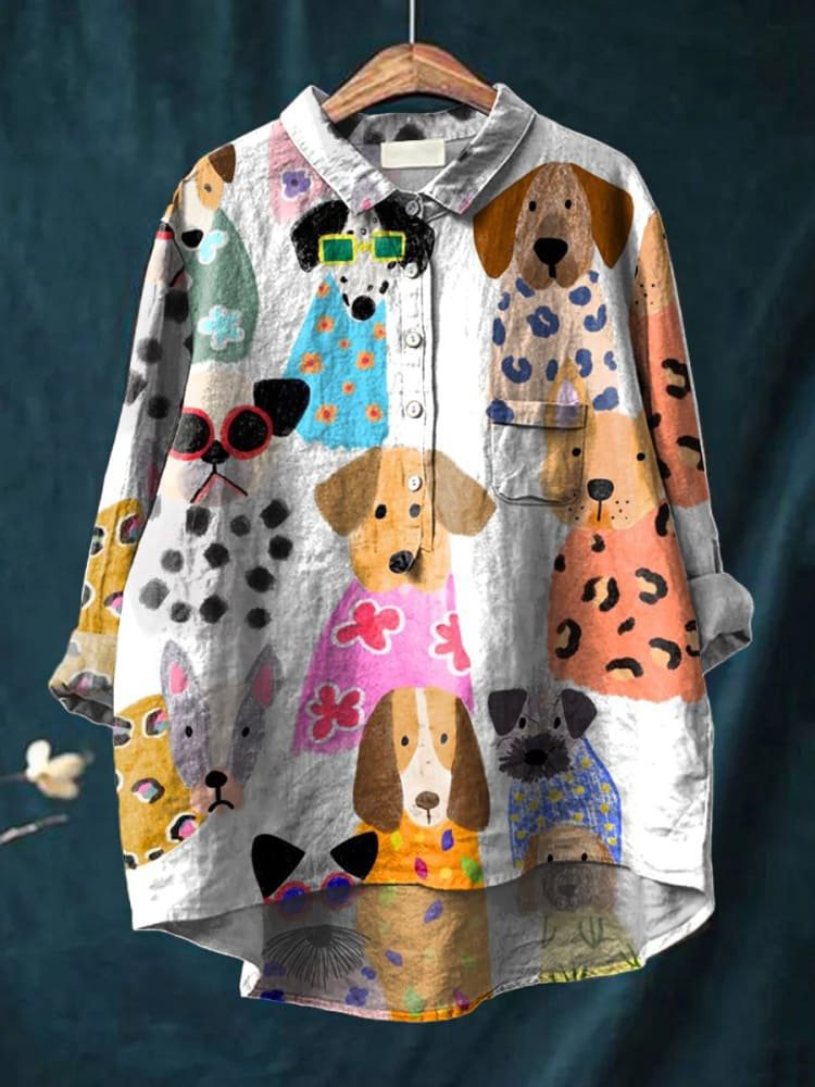 Women’s Artistic Puppy Shirt