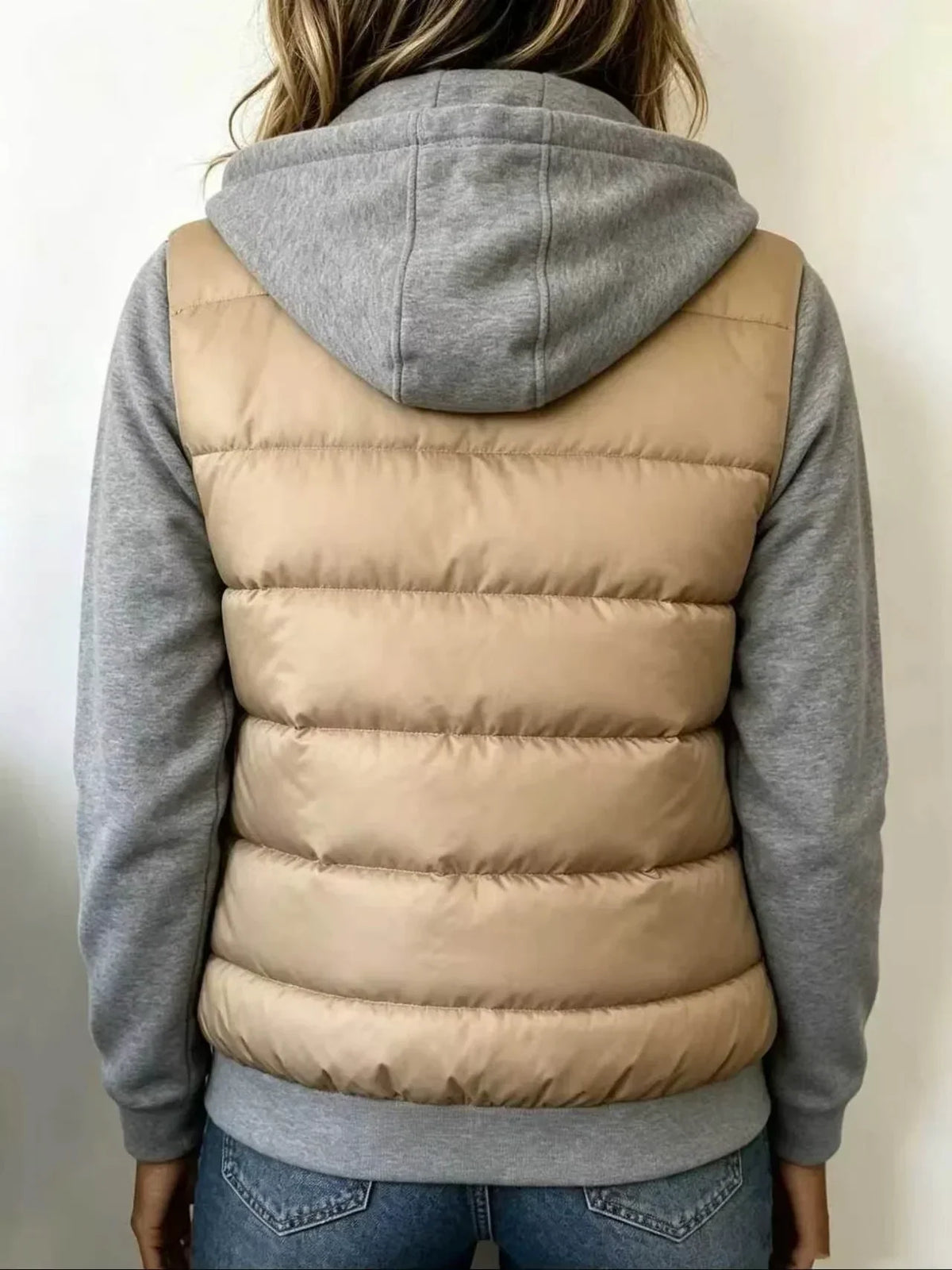 Suzette | Quilted Hooded Color-Block Jacket