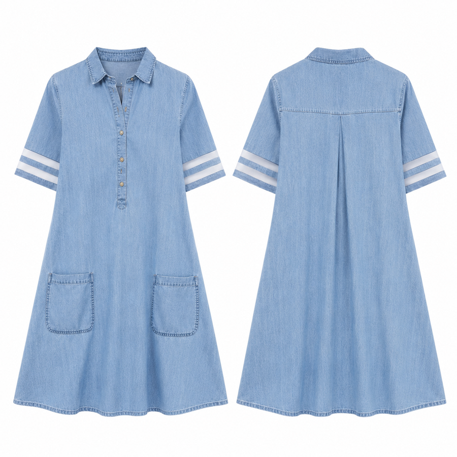 Harper Figure Flattering Denim Dress