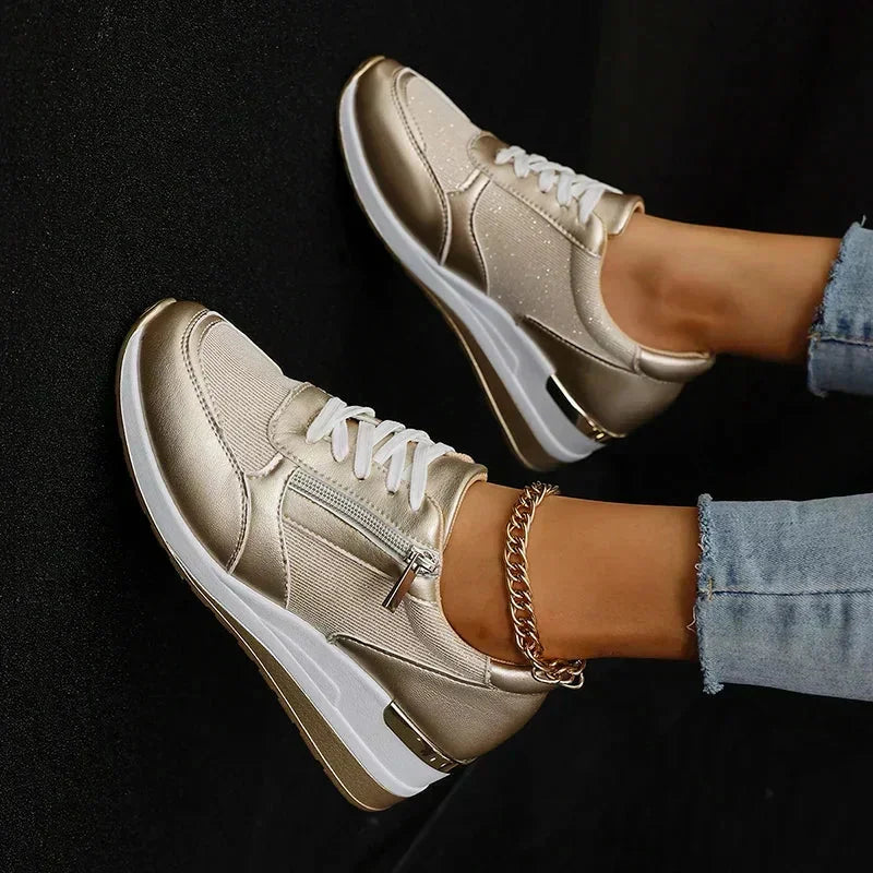 Dina | Metallic Comfort Sneakers