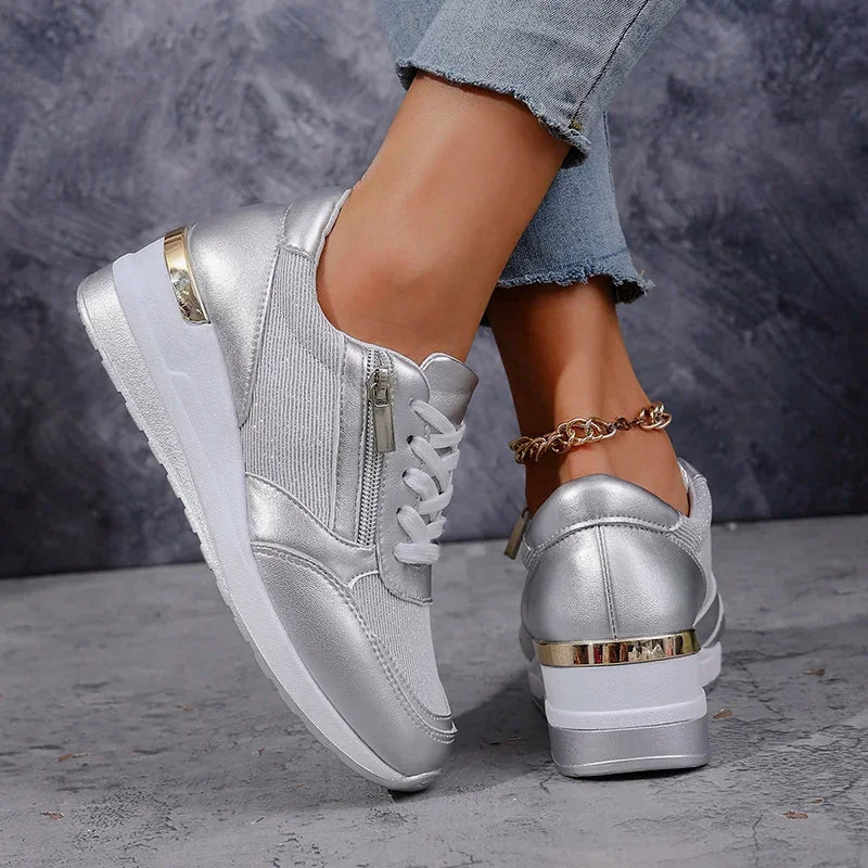 Dina | Metallic Comfort Sneakers