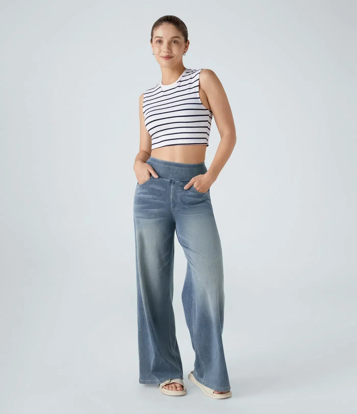 Eva | Comfortable & Stretch High-Waist Trousers