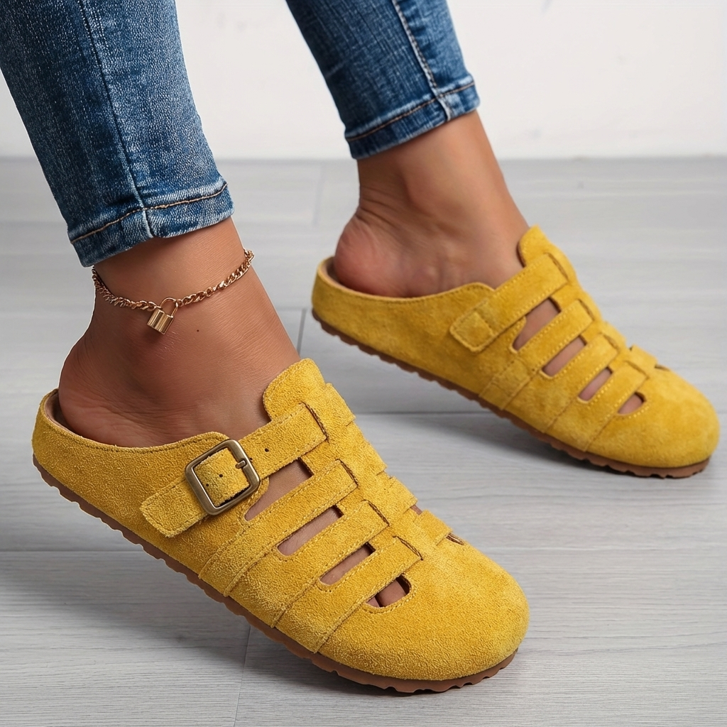 Clara Comfortable Buckle Mule Sandals