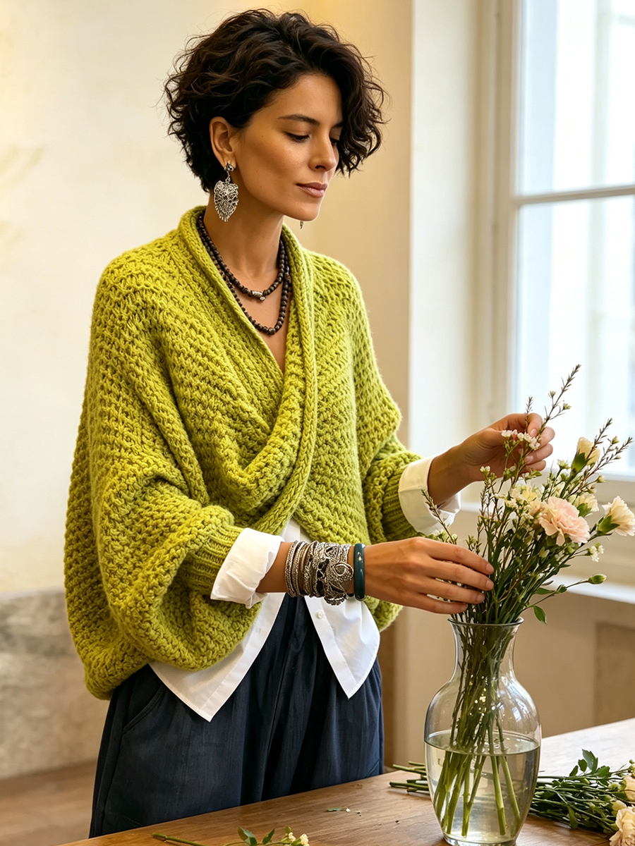 Lorelei Batwing Crossover Sweater
