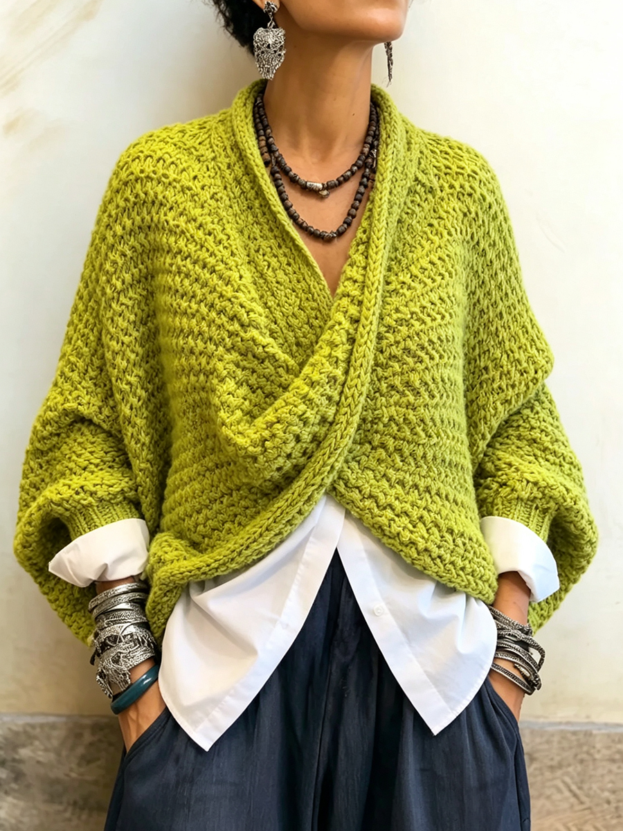 Lorelei Batwing Crossover Sweater