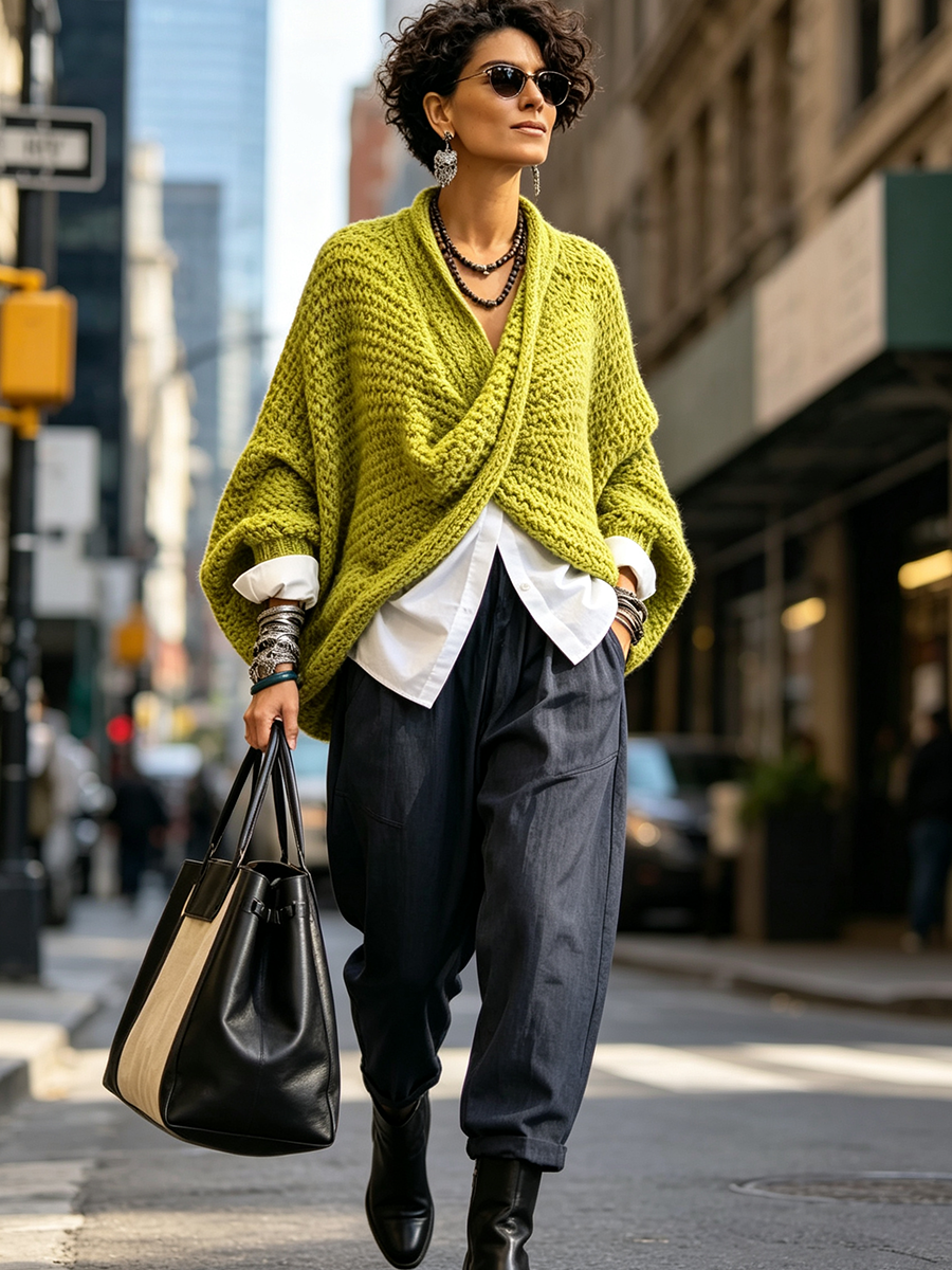 Lorelei Batwing Crossover Sweater