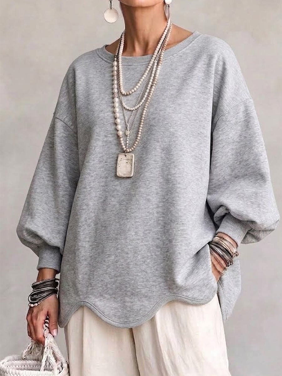 Pippa™ Wavy-Hem Sweatshirt