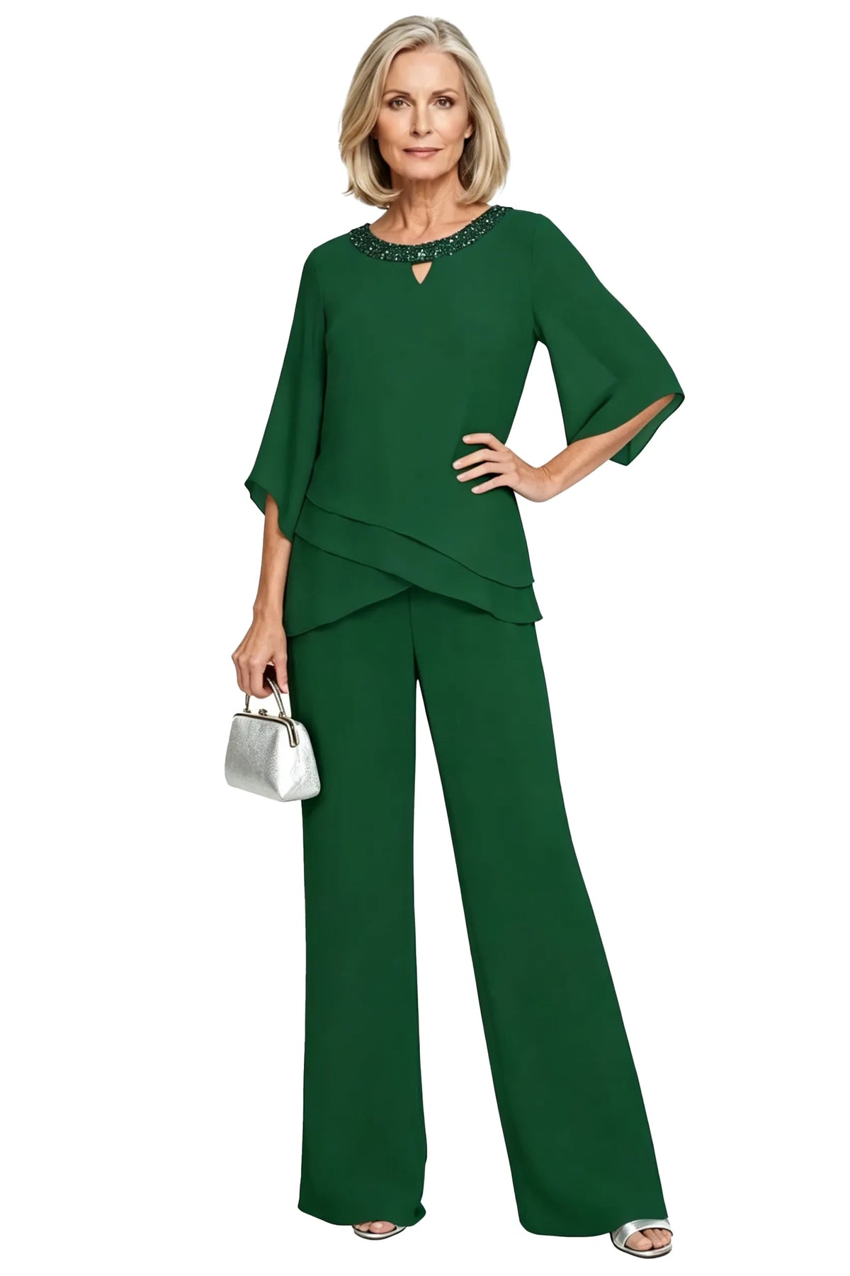 Sophisticated Loose-Fit Formal Pant Set