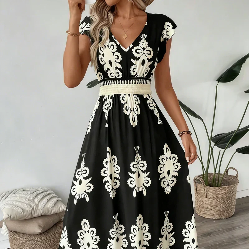 Canda Flattering Elegant Maxi Dress