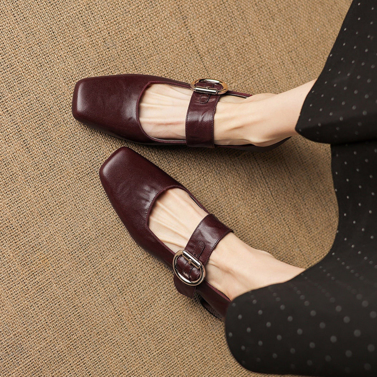 Vivi Genuine Leather Mary Jane Heels