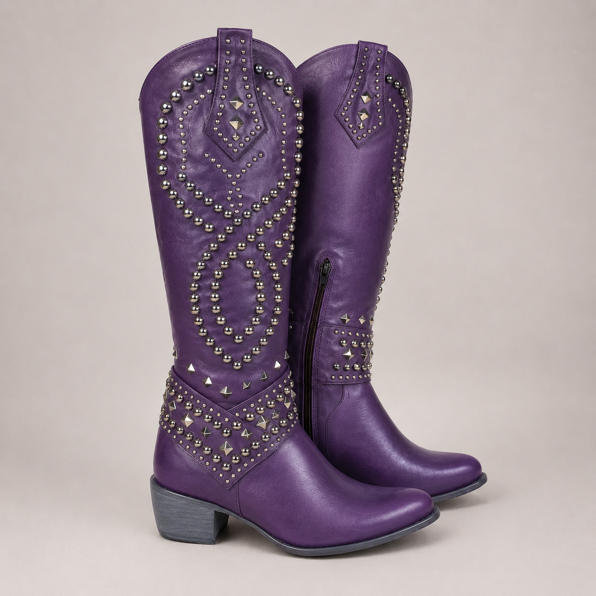Orena Studded Knee-High Boots