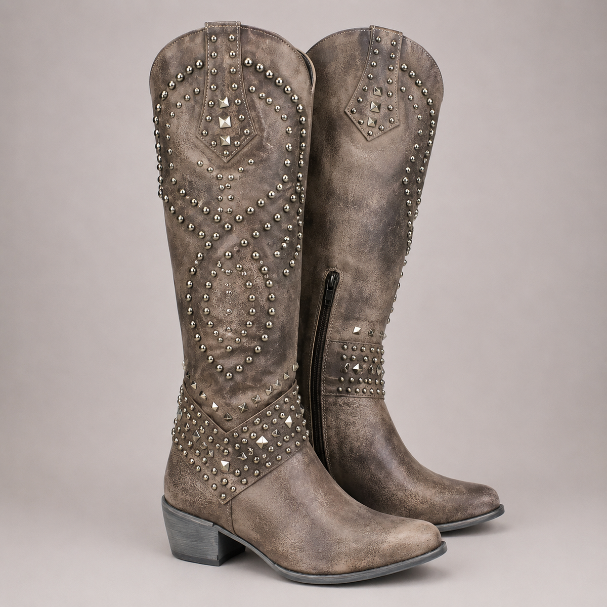 Orena Studded Knee-High Boots