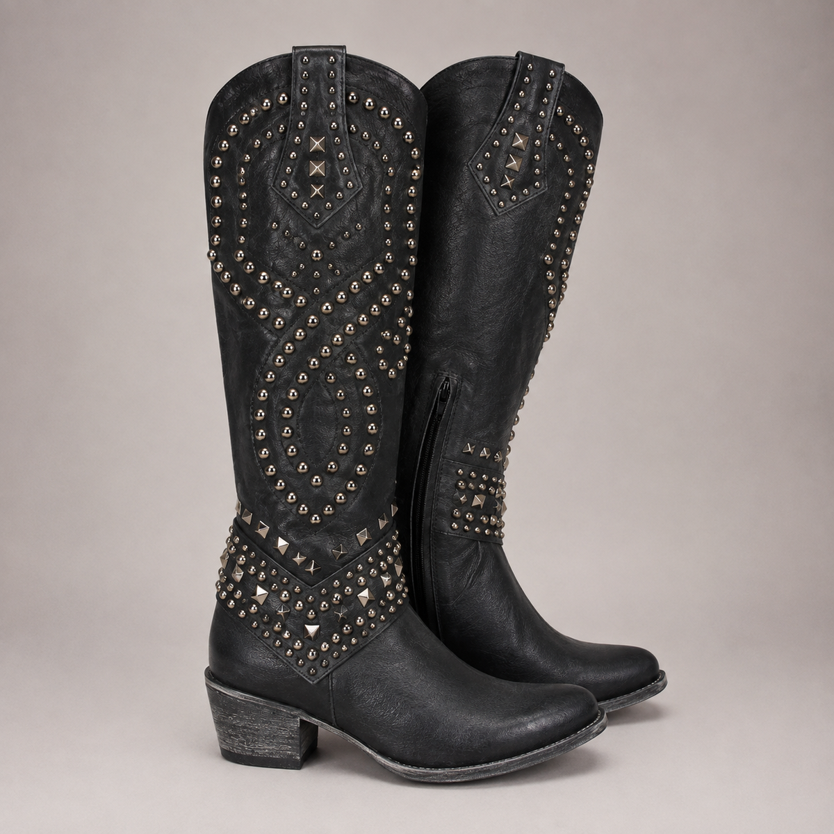 Orena Studded Knee-High Boots